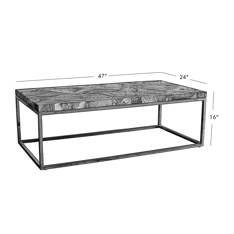 Latitude Run® Rectangular Teak And Resin Coffee Table Wayfair Canada